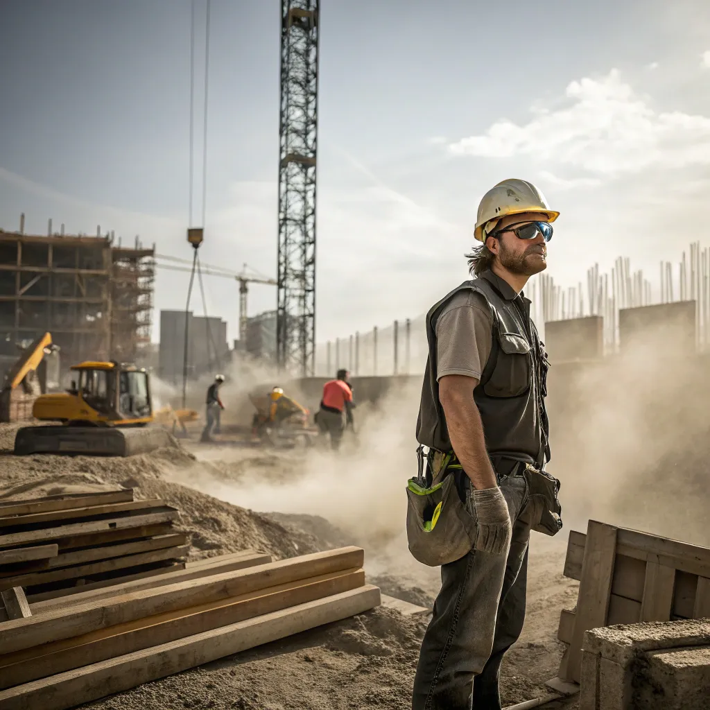 Customer Michael at a construction site
